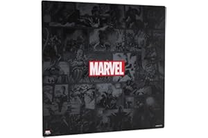 Marvel Champions Marvel Black Prime Game Mat XL | Slip-Resistant 27.5" by 27.5" Rubber Mat | Designed for Use with Marvel Champions The Card Game and Other TCGs and LCGs | Made by Gamegenic