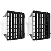 GVM Foldable Softbox Diffuser with Grid Beehive for RGB 800D/560AS/480LS Series LED Video Light, Suitable for Studio Lighting