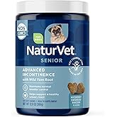 NaturVet Senior Advanced Incontinence Dog Supplement - 120 Ct | Support Dog&rsquo;s Bladder Control, Normal Urination, Includes Synergistic Blend of Botanicals, Soft Chews