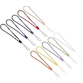 PATIKIL 18.5cm Wrist Strap Lanyards, 10 Pcs Silicone Short Soft Neck Lanyard Hand Wristlet String Badge Lanyard for Cellphone USB Key Chain Camera, 10 Colors Style 2