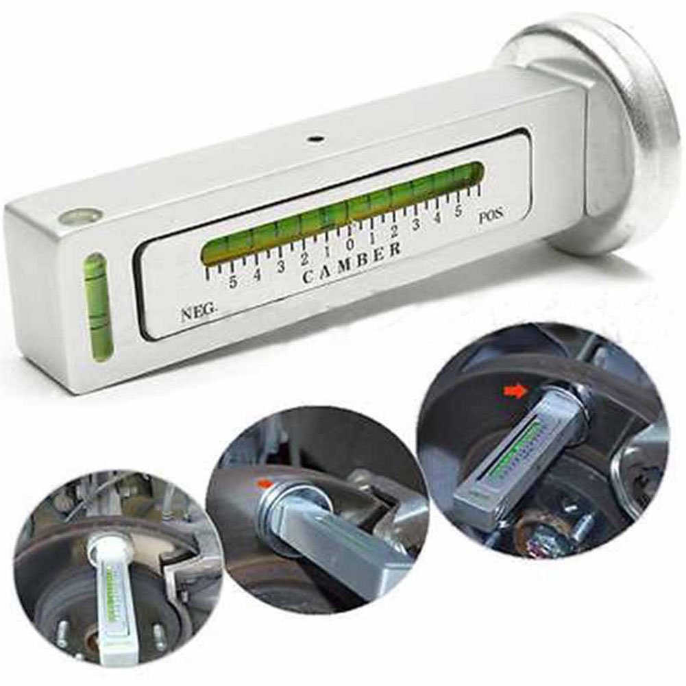 EMVANV Four-wheel Alignment Magnetic Level Gauge Camber Adjustment Aids Magnet Positioning For Car Castor Strut Wheel Alignment (White)