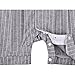 ZOEREA Baby Boy Gentleman Rompers Striped Toddler Suit 2pcs Outfit Grey, 80CM/6-9 Months, Grey