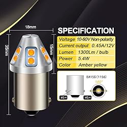 Ruiandsion 2pcs 1156 1003 1141 7506 BA15S LED Bulbs