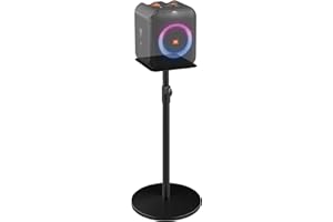 SSCEHCNY Speaker Stands for JBL Partybox Encore Essential, All Metal Heavy Base Speaker Pole Stand, Height Adjustable（Holds 44lbs）