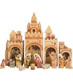 Nativity Holy Family set in colored resin 45 cm | online sales on