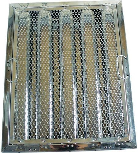 All Points 26-4611 20" x 16" x 2" Thick Stainless Steel Hood Filter with Hook and Spark Arrestor - Kleen-Gard