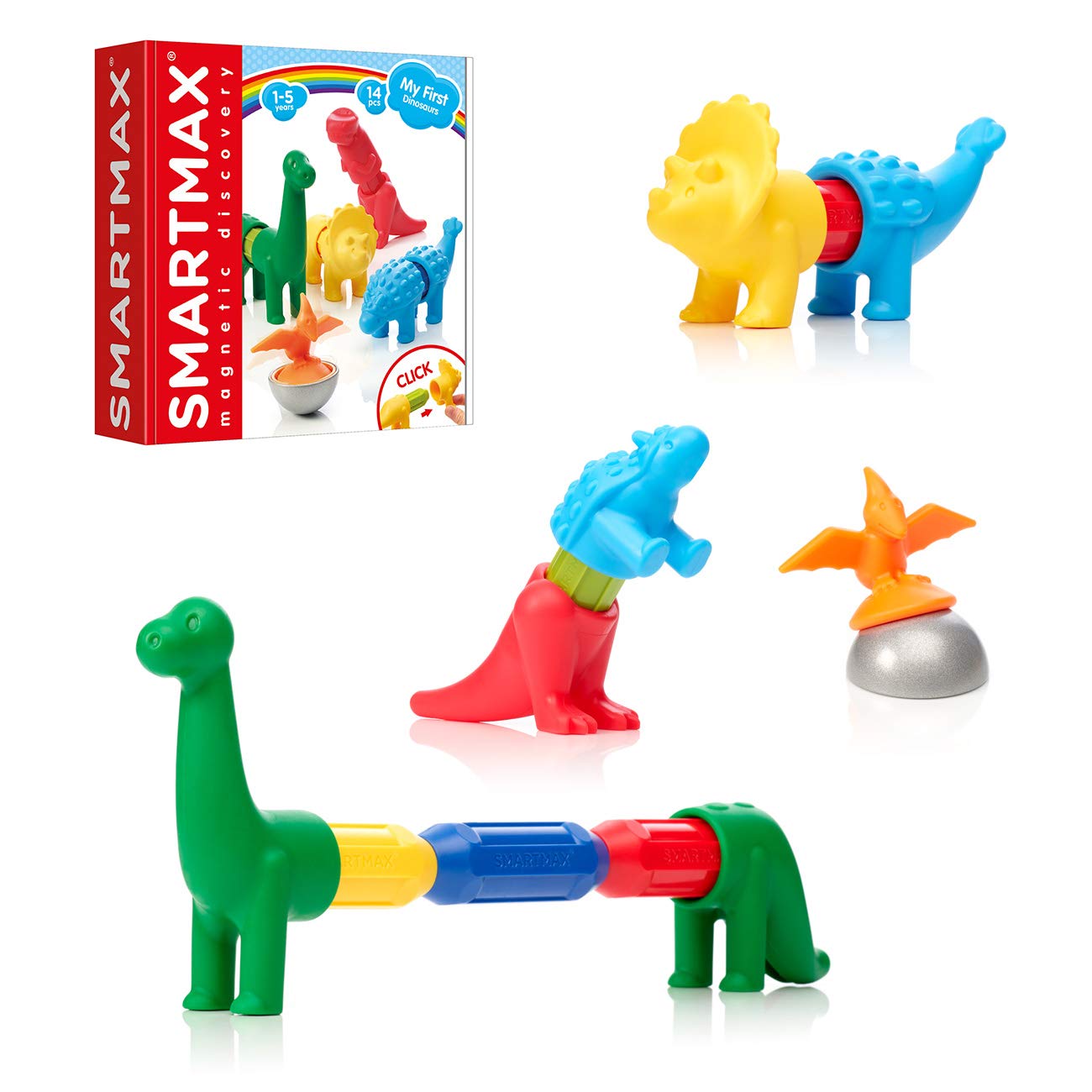 SmartMax My First Dinosaurs Magnetic Building Set STEM Learning Toy Ages 1-5