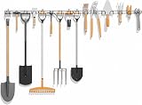 zacurter Garden Tool Storage Rack Wall Mounted 16 Hook 50kg Capacity