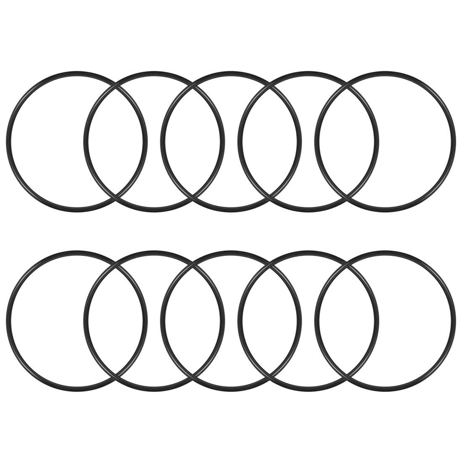 TOP-VIGOR 10Pcs Nitrile Rubber O-Rings, 110mm OD 100mm ID 5mm Width Metric Sealing Gasket, Rubber Washers O Rings Spacers for Faucet Plumbing Automotive Repair, Black