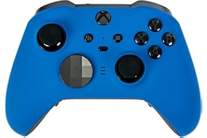 CRAZY CONTROLLERZ Xbox Elite Series 2 Custom Soft Touch Controller - Soft Touch Feel, Added Grip, Cool Blue Color - Compatible with Xbox One, Series X, Series S