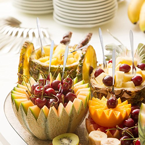 image for LIANYU 20-piece Appetizer Dessert Forks, Stainless Steel Mini Salad Fr
