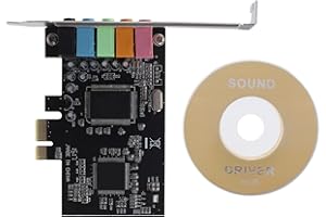 Luejnbogty 5.1 Internal Sound Card for 10 with Low Profile Bracket, 3D Stereo PCI-E, CMI8738 Chip 32/64 Bit Sound Card PCI