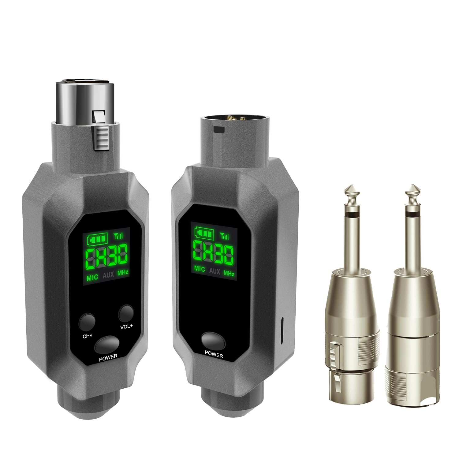 Photo 1 of Wireless XLR Transmitter & Receiver: UHF Wireless Microphone System for 262ft Range, 8-Hours Battery, Wireless Microphone Adapter for Condenser/Dynamic Mics, Mixers, PA System, Guitar