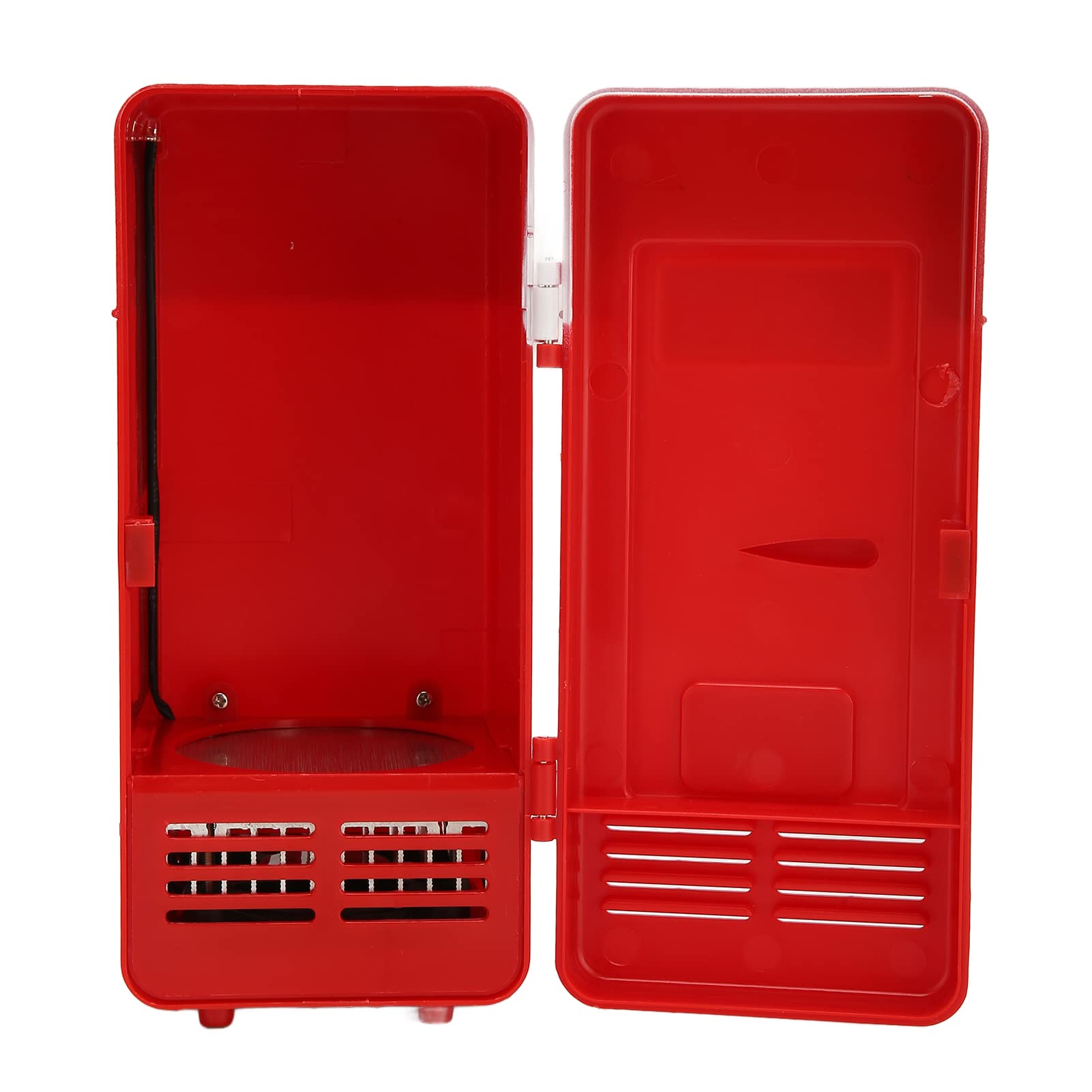 Mini Fridge, USB Fridge Insulated Cooling Small Portable Low Decibel Energy Saving Semiconductor Refrigeratior for Bedroom, Car, Office Desk & Dorm Room (Red)