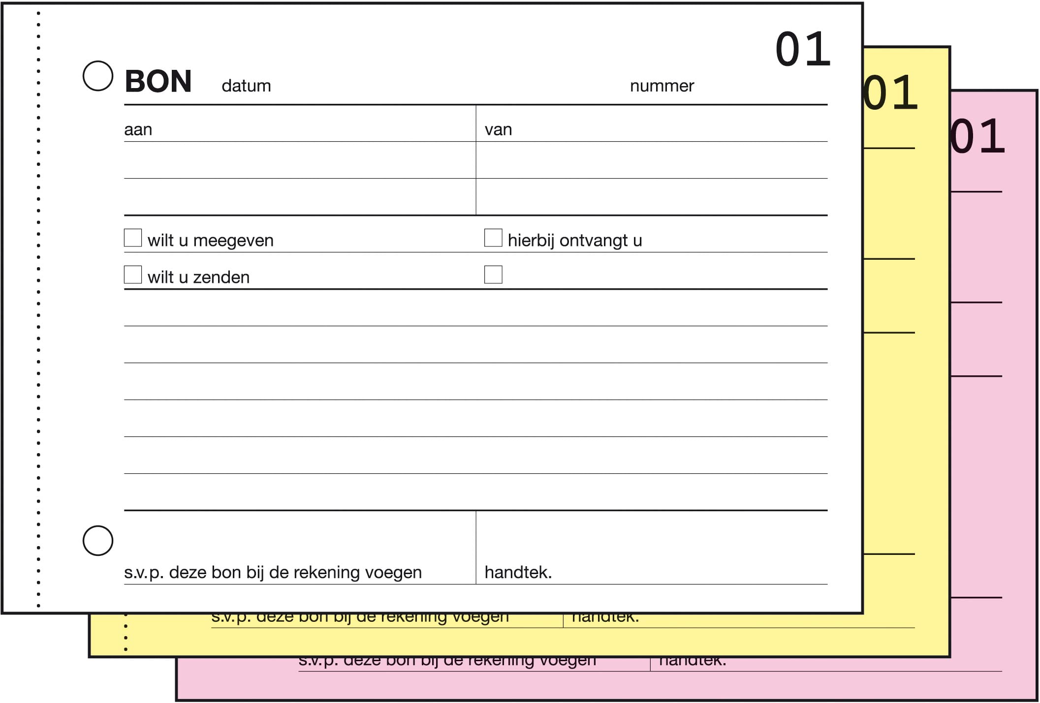 SIGEL Expres 40270 Bonboekje Dutch Delivery Notes A6 Landscape 3 x 50 Sheets