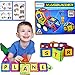 Simbans Magbuilder STEM Build and Play Toy | 66 Pcs Magnetic Blocks, Letters & Wheels Gift Set | Best Educational Learning Present for Toddlers, Preschool Kids Age 3, 4, 5, 6 Year Old Boys, Girls