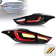 VLAND LED Smoked Tail Lights Compatible for [Hyundai Elantra 2011-2016 ] Rear Tail Lamps Assembly with Dynamic Animation Running Light, Sequential Turn Signal, Not for Hatchback
