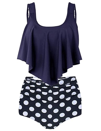 Summer Mae Damen Bikini Set Vintage Bademode Ruffles Strap Badeanzug