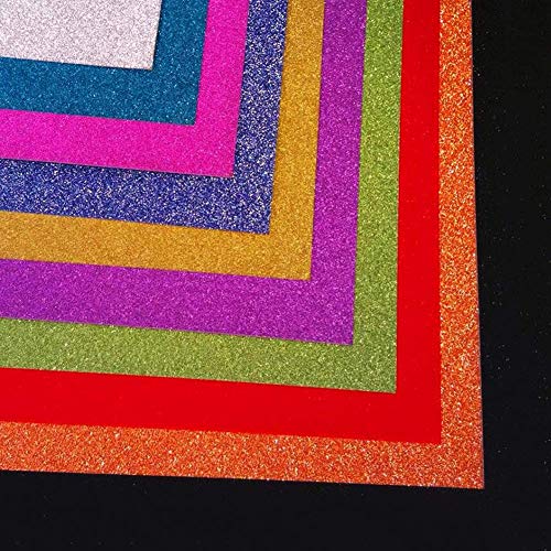 JOHOUSE 30Sheets Vinyl Glitter Cardstock Paper Sheets, Sparkle Vinyl