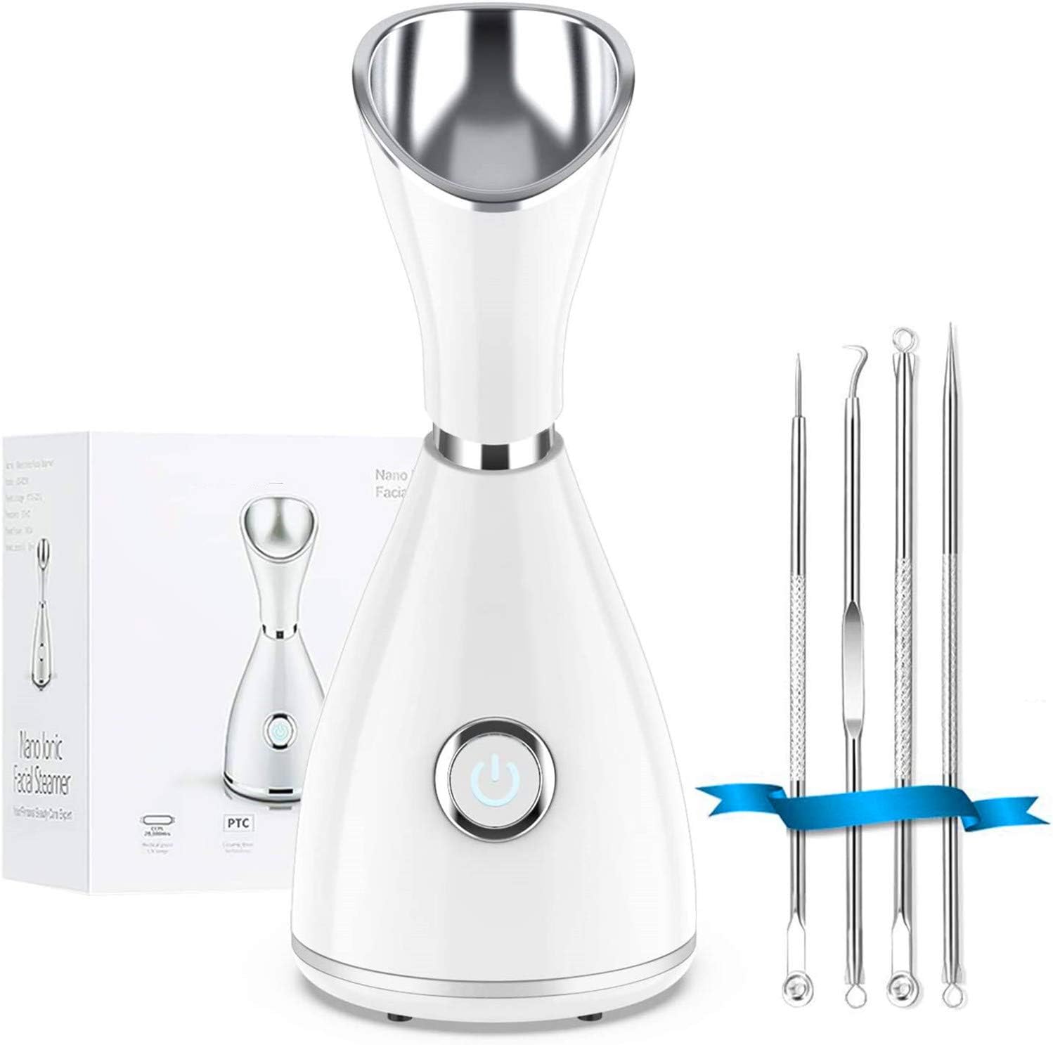 Facial Steamer 70ML Nano Ionic Facial Steamer Warm Mist for Sauna Spa