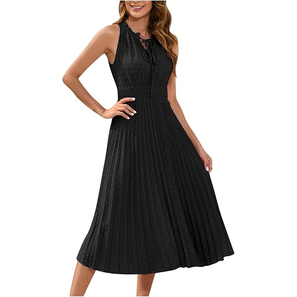 Amazon.com: EFOGEP Women's Midi Summer Dresses Halter Neck