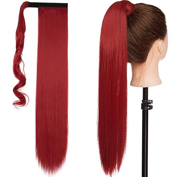 Amazon Com One Piece Ponytail Hair Extensions Clip In Wrap