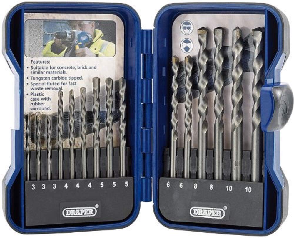Draper EBS15MAS Masonry Drill Bit Set (15 Pieces) Amazon.co.uk DIY