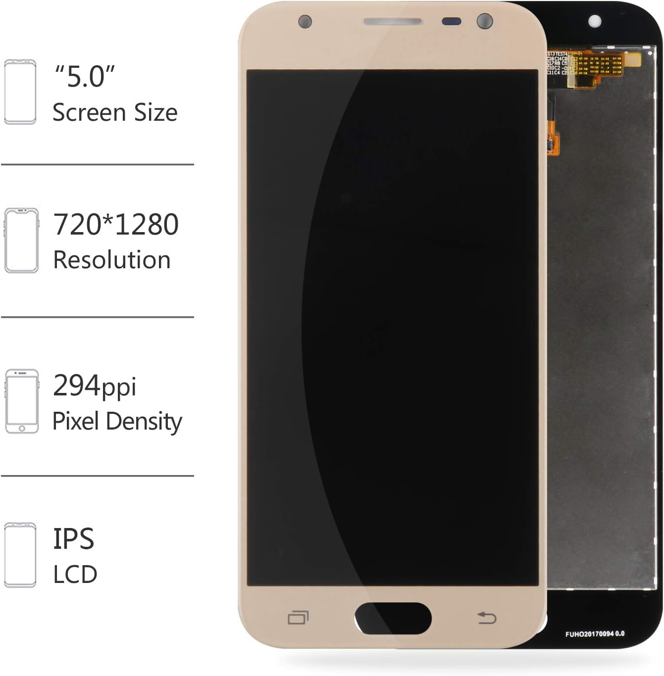 5.0" For Samsung J330FN Screen Replacement For Galaxy J3 PRO LCD J3 PRO 2017 Screen J330 DUOS J330G J330L J330DS J3300 J330F Display Touch Glass Assembly Digitizer Repair Kits (Gold) - Image 3