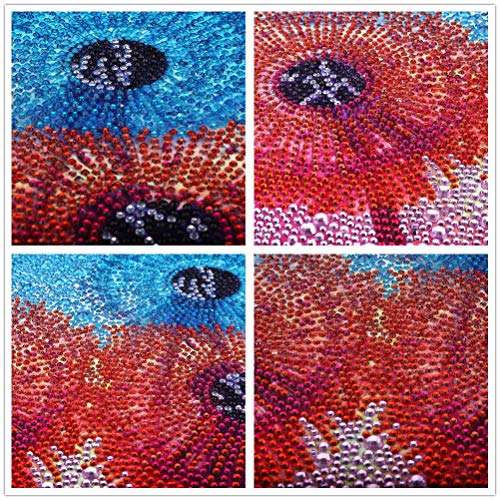 LPRTALK DIY 5D Diamond Painting by Number Kits, Full Round and Special Shaped Drill Dandelion Crystal Resin Embroidery Dotz Kit Cross Stitch Mosaic Making Supplies Arts Craft for Wall Decoration