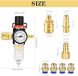 Noosverl Compressed Air Regulator Water Separator 1/4 Inch German Quick Couplers view 8