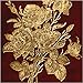 Gold Roses Refillable Leather Journal with Embossed Roses Design, Premium Acid-free Ivory Lined Pages, 6x8