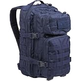 Mil-Tec Unisex Assault Pack - Rugged Durable Lightweight Ergonomic Versatile Tactical Outdoor Camping Hiking Backpack with Adjustable Padded Shoulder Straps &amp; MOLLE Loops, Dark Blue, 20L