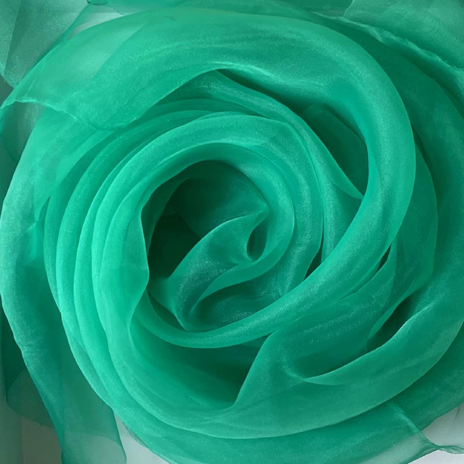Megachest 145CM Wide Soft Organza Dress Fabric Fancy Costumes Decorations 50 Colors(Emerald,5 Meters)