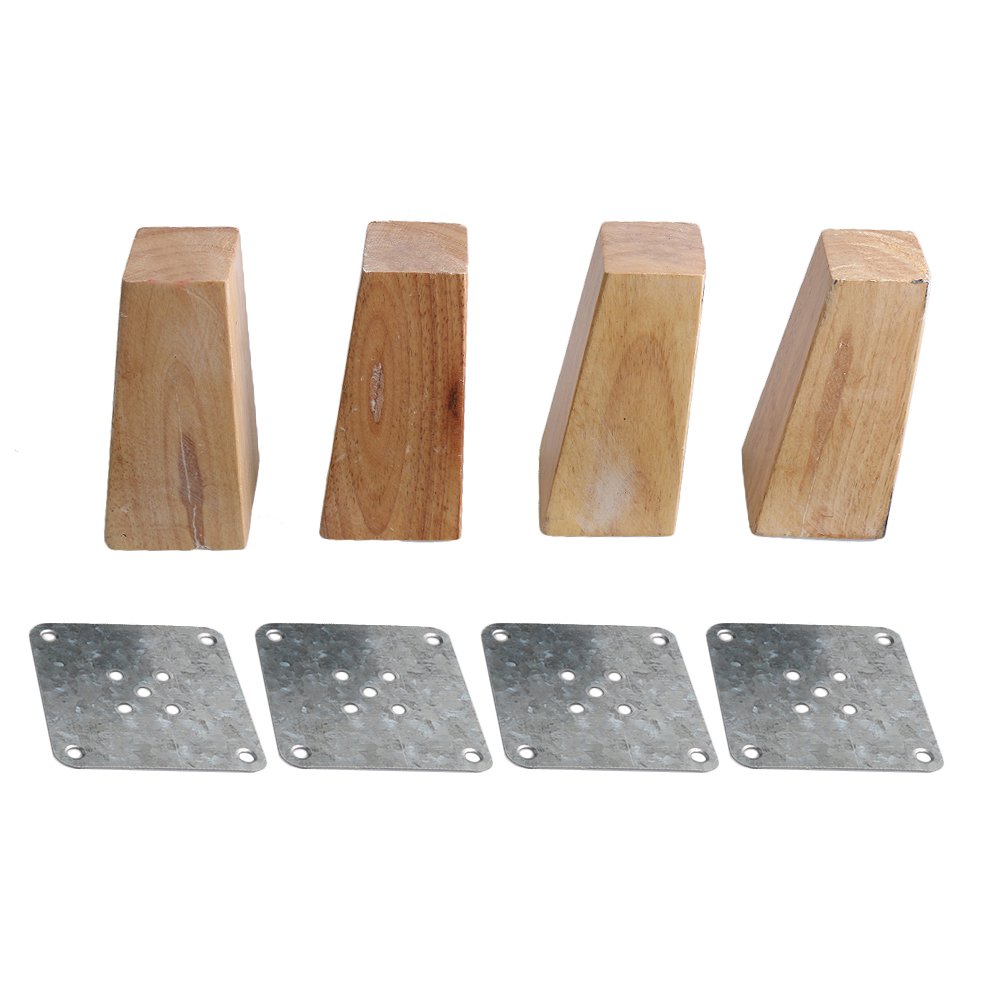 4pcs 120mm Height Sofa Legs Oak Wood Furniture Legs Couch Dresser