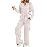 LILLUSORY Womens 2 Piece Lounge Sets Winter Outfits 2026 Sweatsuit Matching Pjs Airport Vacation Travel Fall Pajamas Fashion