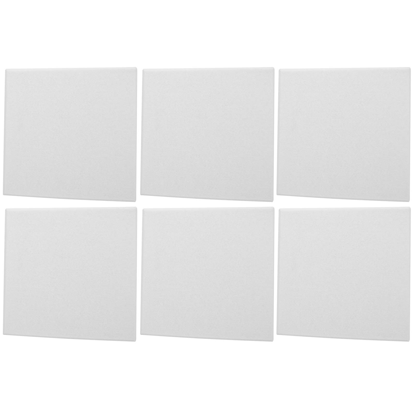 Sound?Absorbing Board, 6Pcs Polyester Fiber Acoustic Absorbing Panel Soundproof Fireproof Silencer Panels(White) SpeakerOther