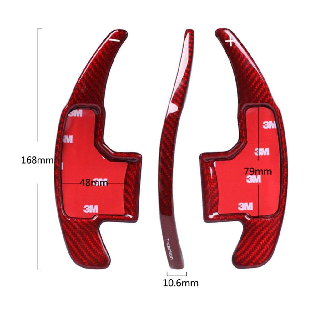 Topsmart Carbon Fiber Car Steering Wheel Shift Blade Paddle Shifter Extension For Ford Mustang