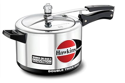 Hawkins Hevibase Aluminum Induction Model Pressure Cooker, 5 Litres