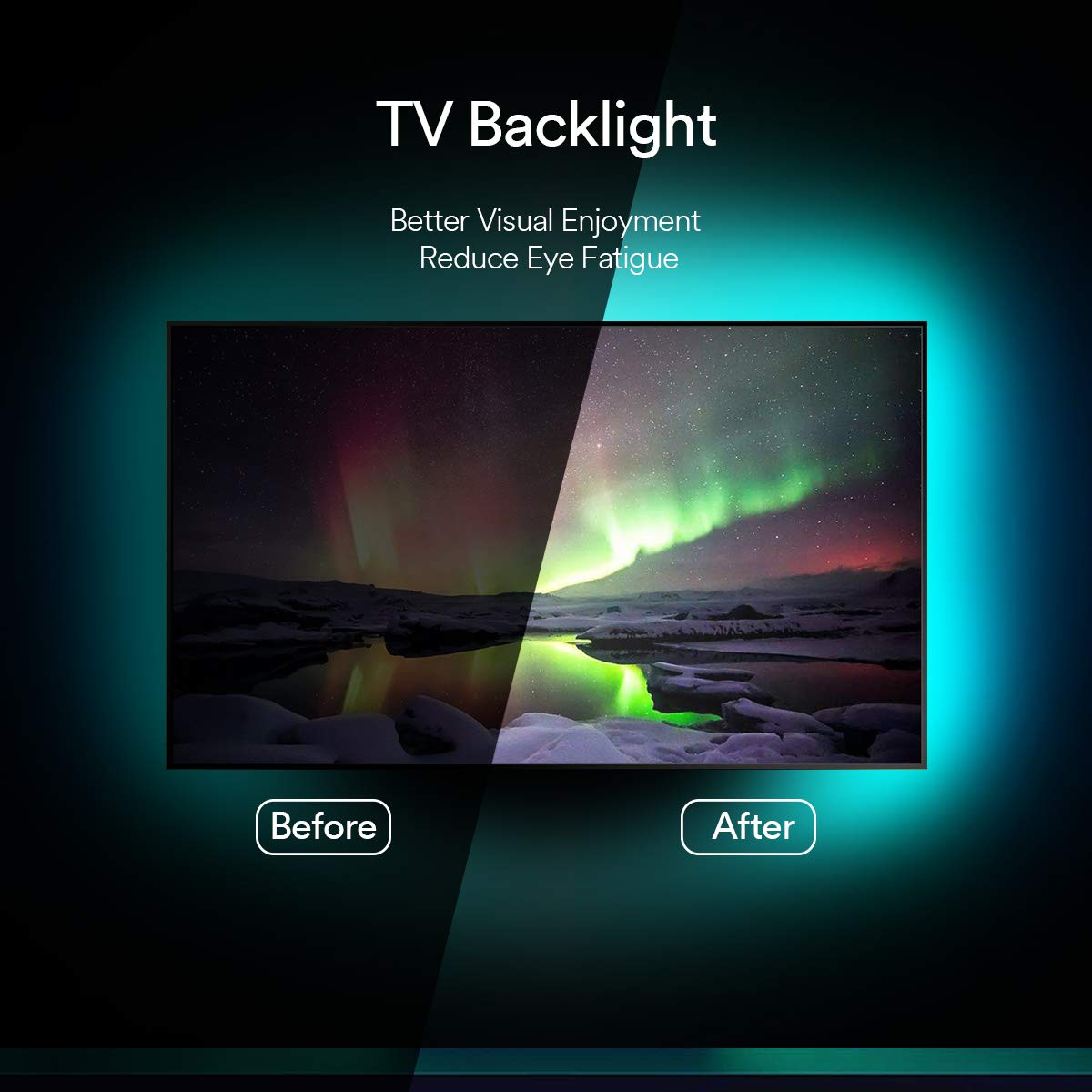 Lumary LED Light Strip, 6.56FT 5V USB Powered Music Sync Color Changing Strip Lighting with 16 Million Colors and Portable Controller, Perfect Decoration for TV, Bedroom, Car, Party, and Camping