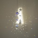 HDCRYSTALGIFTS 3PCS Evil Eye Suncatchers with Crystal Prisms view 3