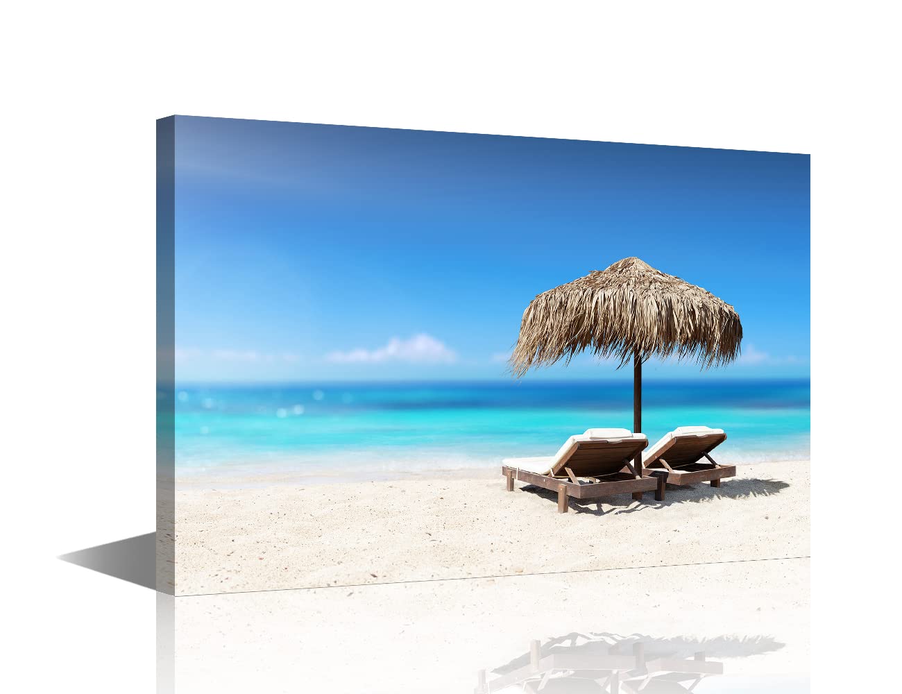 TISHIRON Canvas Art Seaside Seascape Prints for for Living Room Bedroom Beach Painting Framed Wall Art Coastal Landscape Room Decorations Artwork Ready to Hang (16X24in)