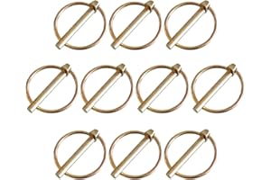 XBDZR 10 Pcs 1/4" Lynch Pin, Heavy Duty Lynch Pin Assortment Kit Lock Pin Clips for Farm Tractors Trailers Trucks Mower (5.8x45mm)