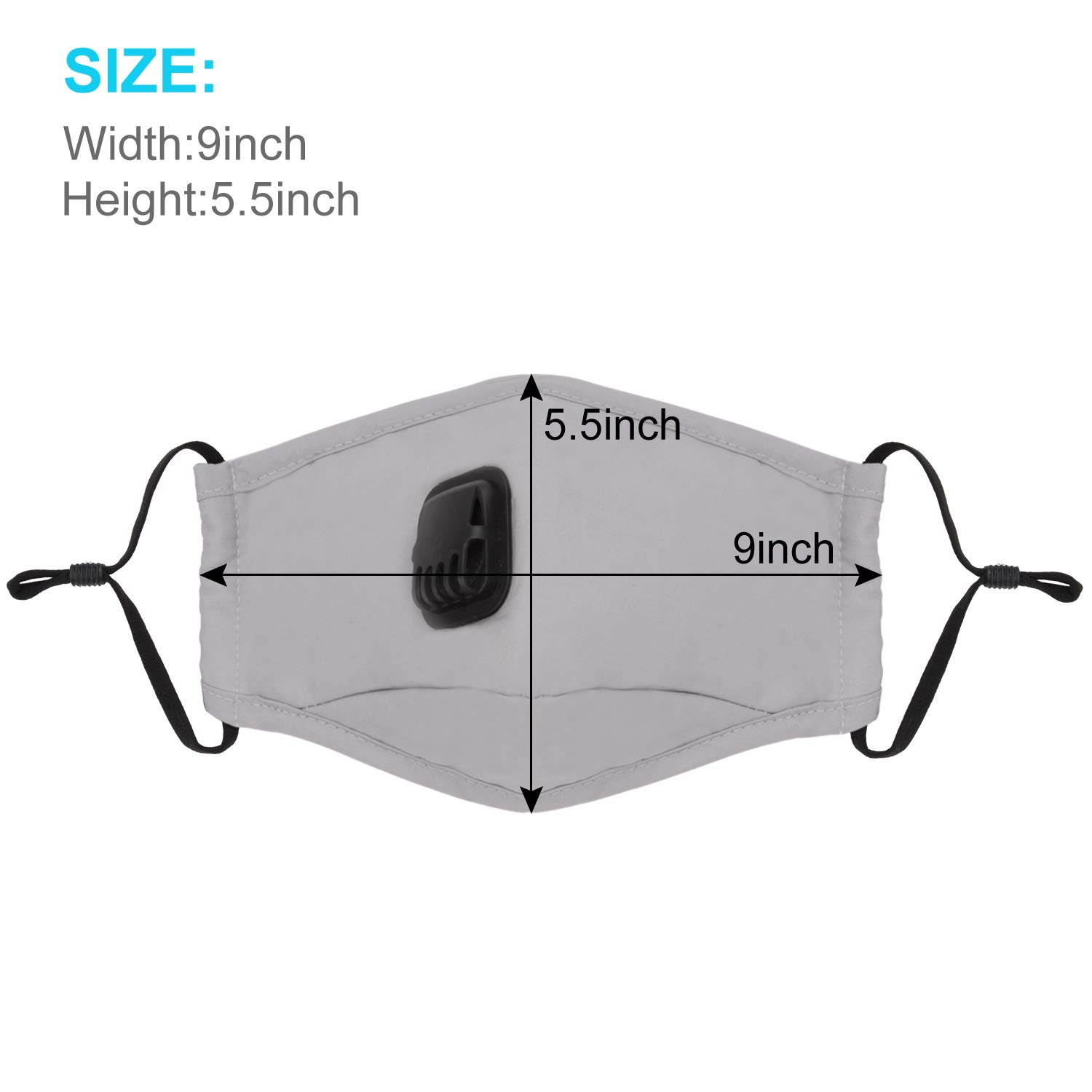 Mouth Masks,Kapmore 3PCS Anti Dust Pollution Mask Breathable Washable Fashion Cotton PM2.5 Dust Mask Mouth Mask with Adjustable Straps for Adult