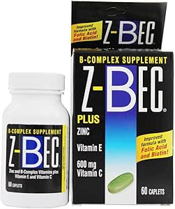 Z Bec Plus Zinc Complete B Complex Supplement Tablets 60 Tablets Health Household Amazon Com