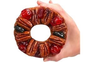 Collin Street Bakery Mini DeLuxe Fruitcake in Collectible Gift Tin - 5” Fruitcake Handcrafted Fresh with Pecans, Pineapple, Papaya, Ripe Cherries, Raisins, & Honey - Baked in Texas (9.9 oz)