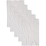 HonestBaby 5-Pack Organic Cotton Knit Burp Cloths, Bright White, One Size