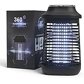 Bug Zapper Outdoor/Indoor,Mosquito Zapper 4200V High Powered Waterproof Electronic Mosquito Killer,15W UVA Mosquito Lamp Bulb