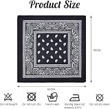 Aomig Bandana Head Scarf Men Women Cowboy Paisley Print Multi Purpose 73x36cm view 2