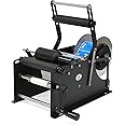 ZONEPACK Upgraded Manual Labeling Machine Label Applicator Bottle Labeler Sticker Label Printer Packing Machine with Handle for Round Glass Plastic Metal Bottle etc…