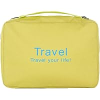 Sechunk Waterproof Travel Toiletry Bags Hanging Multi-function Cosmetic Bag Makeup Bag for Women (N_bright yellow)